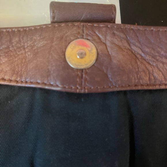 Coach Brown Leather and Black Fabric Bag - Picture 3 of 12